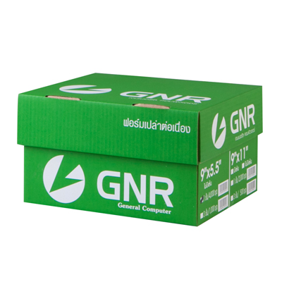 กระดาษต่อเนื่อง ไม่มีเส้น 9x5.5" 1 ชั้น GNR