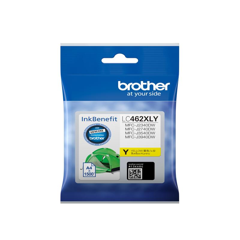 หมึกอิงค์เจ็ท Brother LC-462XLY สีเหลือง