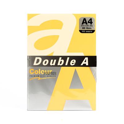 กระดาษสีถ่ายเอกสาร A4 80แกรม ส้ม(แพ็ค100แผ่น) Double A