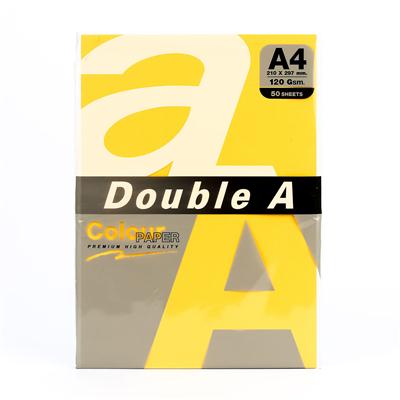 กระดาษการ์ดสี A4 120แกรม ส้ม (แพ็ค50แผ่น) Double A