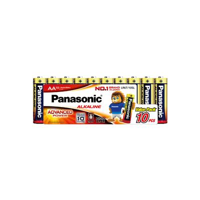 ถ่านอัลคาไลน์ AA (แพ็ค10ก้อน) ทอง Panasonic LR6T/10SL