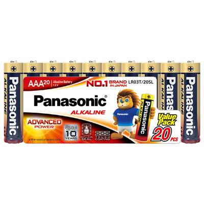 ถ่านอัลคาไลน์ AAA (แพ็ค20ก้อน) Panasonic LR03T/20SL