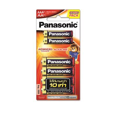 ถ่านอัลคาไลน์ AA+AAA (แพ็ค6ก้อน) Panasonic K-KJL6TA