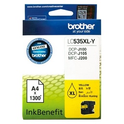 [6007053] หมึกอิงค์เจ็ท เหลือง Brother LC-535XLY