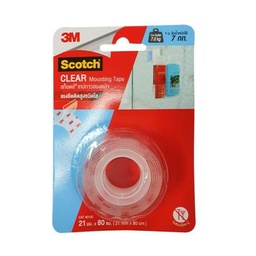 [7940880] เทปกาวสองหน้าใส 21 มม.x 80 ซม. Scotch 4010