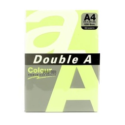 [5004448] กระดาษการ์ดสี A4 120แกรม เขียว(แพ็ค50แผ่น) Double A