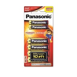 [694] ถ่านอัลคาไลน์ AA+AAA (แพ็ค6ก้อน) Panasonic K-KJL6TA