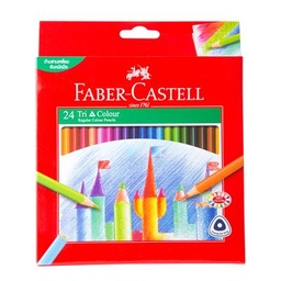 [9004398] ดินสอสีไม้ 24 สี ด้ามสามเหลี่ยม Faber-Castell 115855